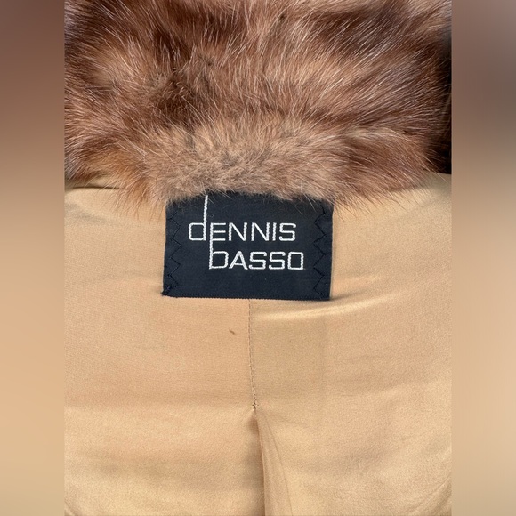 VINTAGE DENNIS BASSO DESIGNER HORIZONTAL PELT RUSSIAN SABLE FUR COAT JACKET 4-6 - Picture 11 of 12